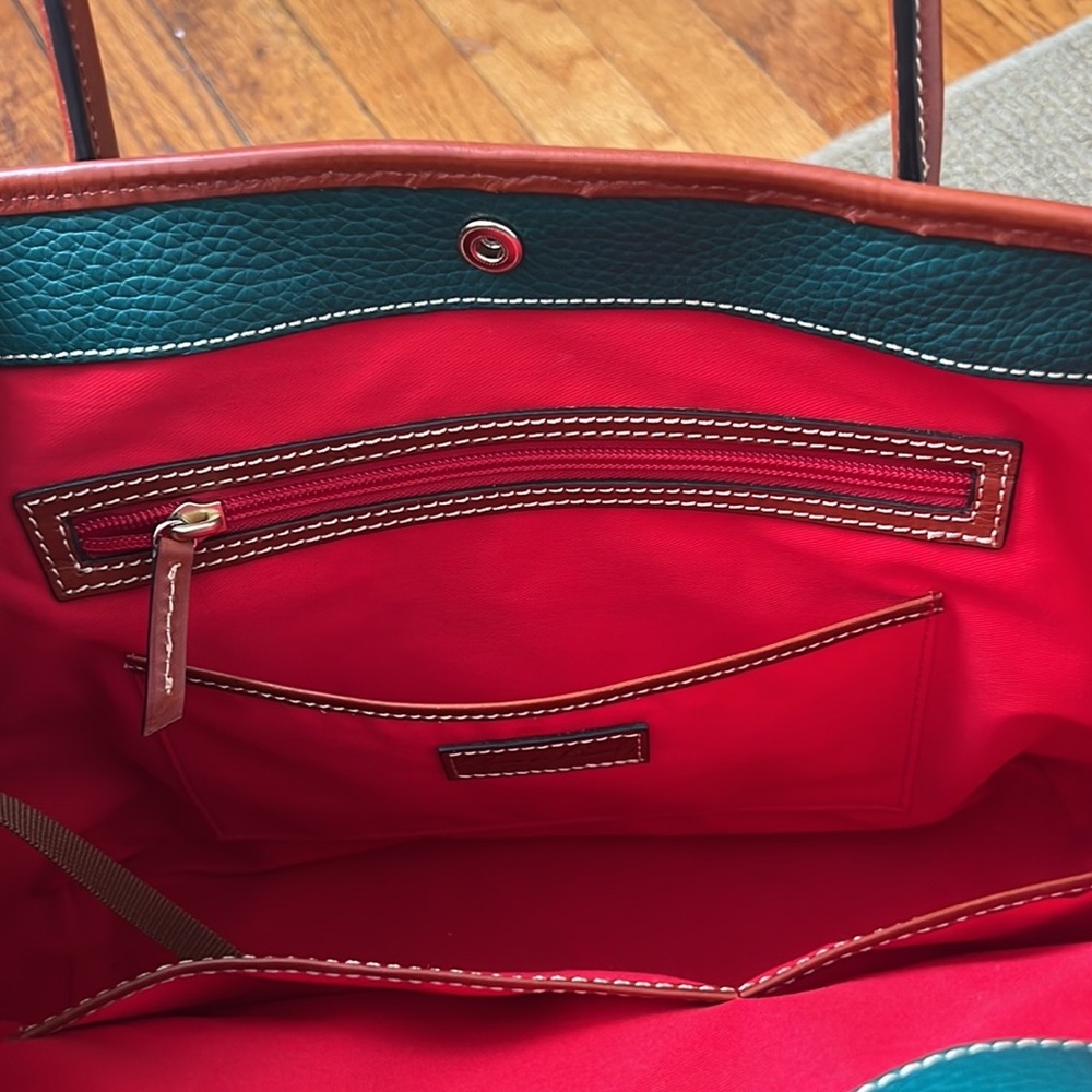 Dooney & Bourke green leather bag - medium size - Picture 3 of 4